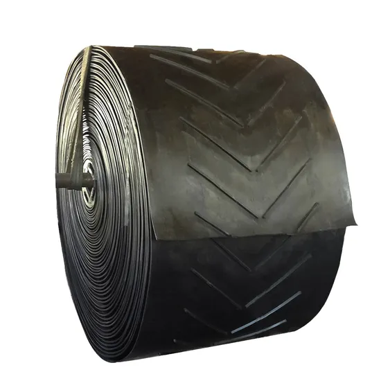 Correias transportadoras de borracha de alta qualidade com nervuras Ep Chevron VY para mina de areia