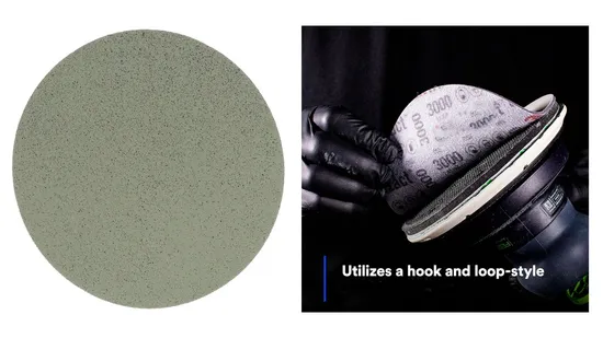 Lixa de disco branca com velcro e velcro